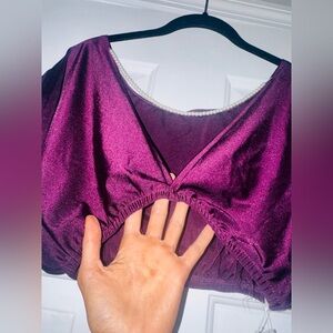 👑 NWT SIZE SMALL Elegant Plum Women's Top